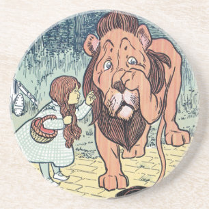 Dessous De Verre En Grès Personnages Vintage du Magicien d'Oz, Route de Bri