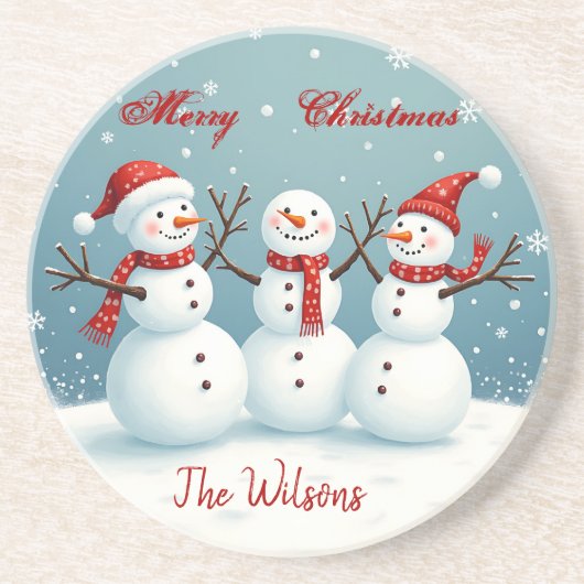 Dessous De Verre En Grès Personnalisé (Devant)