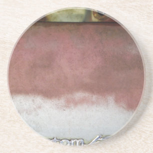 Dessous De Verre En Grès personnalisé de luxe rose et blanc