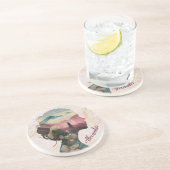 Dessous De Verre En Grès Personnalisé Moderne Élégant Conserver Citation In (Côté)