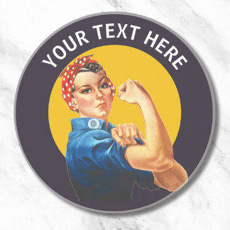 Dessous De Verre En Grès Personnalisé Rosie le Riveter Personnalisé Vintage