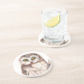 Dessous De Verre En Grès Personnaliser avec votre nom Drôle Chouette - Oise (Côté)