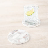 Dessous De Verre En Grès Personnaliser Rose Gold Marble Elegant Modèle (Côté)