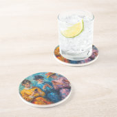 Dessous De Verre En Grès Personnes du 19e siècle utilisant des smartphones (Côté)