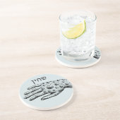 Dessous De Verre En Grès Peste de bobines pour Seder (Côté)