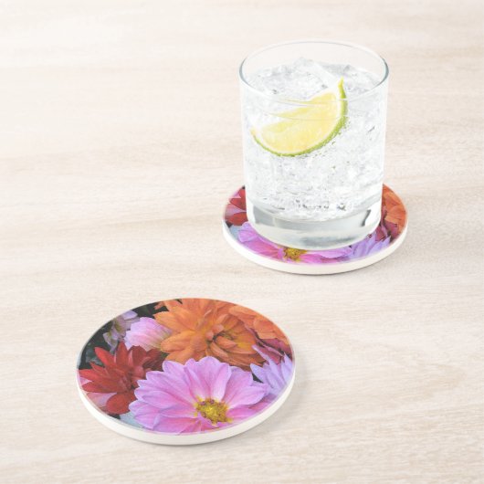 Dessous De Verre En Grès Pétales de dahlia (Côté)