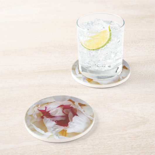 Dessous De Verre En Grès Pétales de pivoines (Côté)