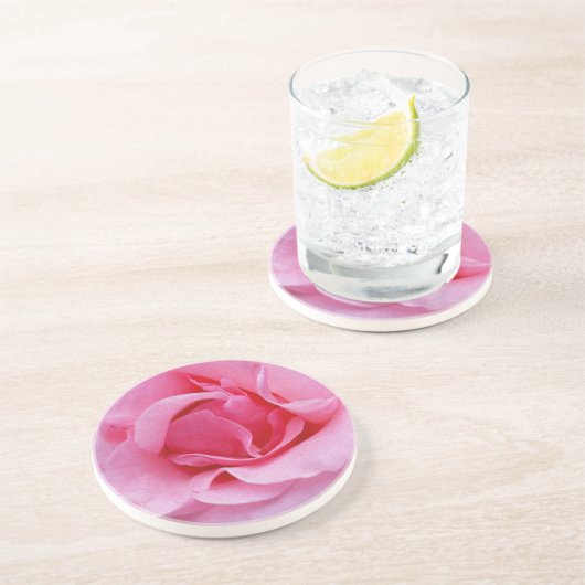 Dessous De Verre En Grès Pétales roses (Côté)