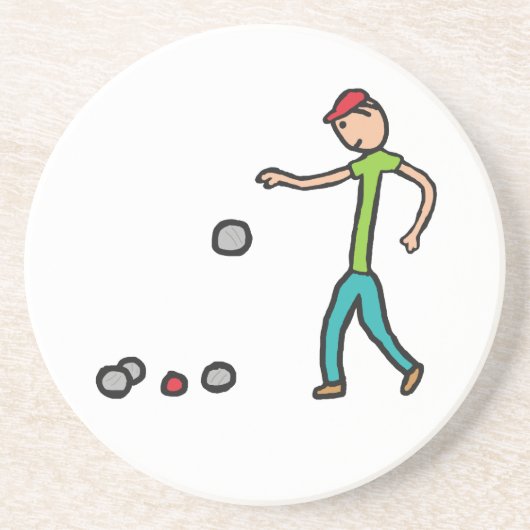Dessous De Verre En Grès Petanque (Devant)