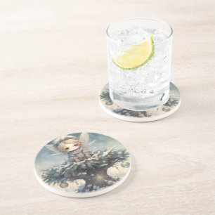 Dessous De Verre En Grès Petit Ange de Noël