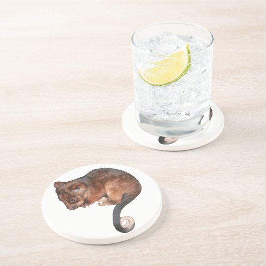 Dessous De Verre En Grès Petit Bébé Singtail Possum (Côté)