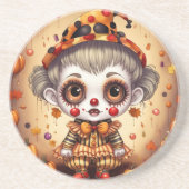 Dessous De Verre En Grès Petit clown d'Halloween 2 (Devant)