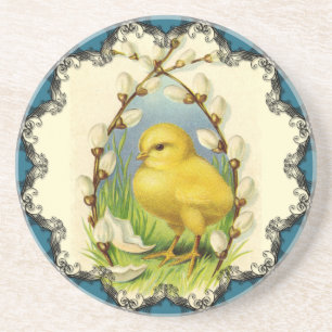 Dessous De Verre En Grès Petit Coaster Vintage Poussin