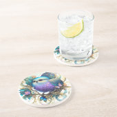 Dessous De Verre En Grès Petit oiseau Imaginaire sur une brindille (Côté)