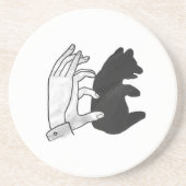 Dessous De Verre En Grès Petit ours Ours Silhouette Main (Devant)