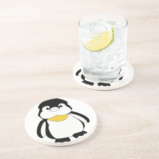 Dessous De Verre En Grès Petit Pingouin mignon (Côté)