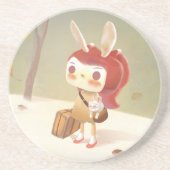 Dessous De Verre En Grès Petite fille perdue dans la forêt (Devant)