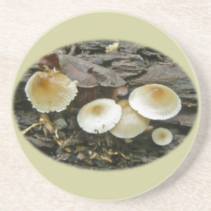 Dessous De Verre En Grès Petits Parasols Champignons en rondins