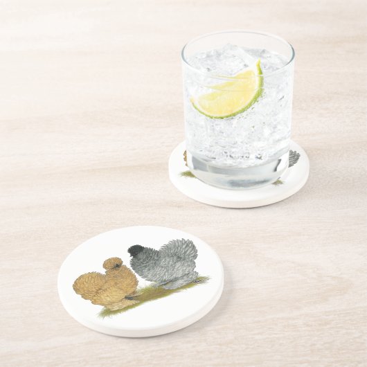 Dessous De Verre En Grès Petits poulets (Côté)