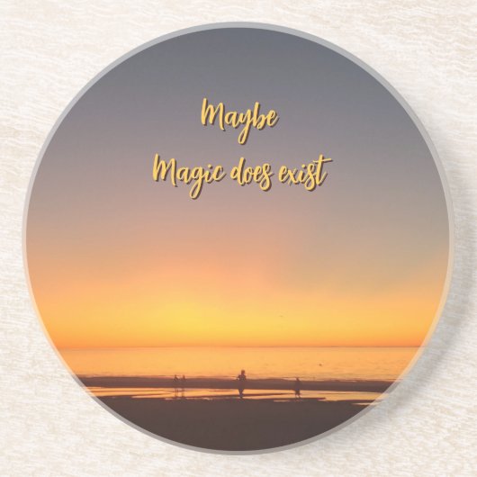 Dessous De Verre En Grès "Peut-être que la magie existe" (Devant)