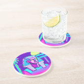 Dessous De Verre En Grès Pharaon Synthwave (Côté)