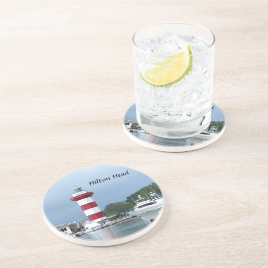 Dessous De Verre En Grès Phare de Hilton Head (Côté)