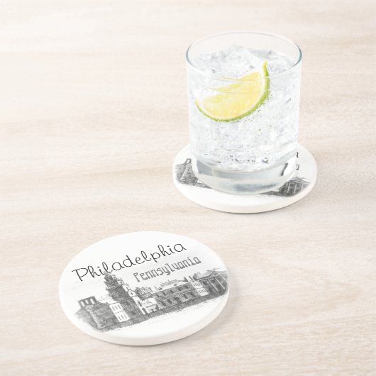 Dessous De Verre En Grès Philadelphie, Pennsylvanie (Côté)