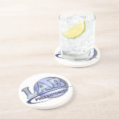 Dessous De Verre En Grès PHLEBOTOMISTE Fun Blue LOGO (Côté)