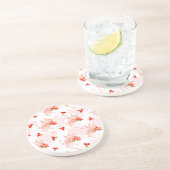 Dessous De Verre En Grès Phoenix Oiseau Et Phoenix Fleur Motif Sans Faille (Côté)