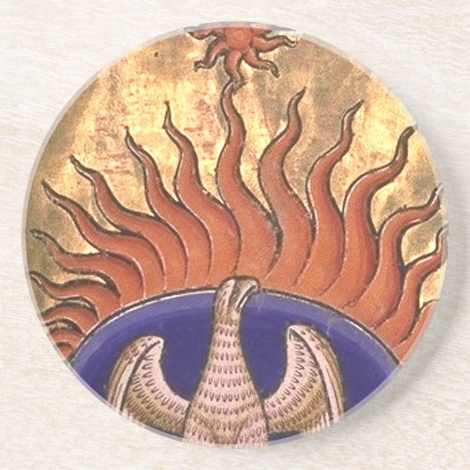 Dessous De Verre En Grès Phoenix se lève des cendres (Devant)