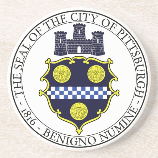 Dessous De Verre En Grès Phoque de Pittsburgh (Devant)