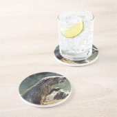 Dessous De Verre En Grès Photo animalière de River Otter Animal-lover (Côté)