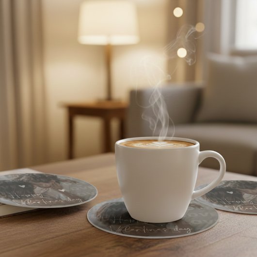 Dessous De Verre En Grès Photo Couple romantique de la Saint-Valentin