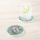 Dessous De Verre En Grès Photo personnalisée Wreath de Berry hiver (Côté)