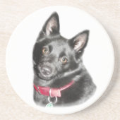 Dessous De Verre En Grès Photo Schipperke (Devant)