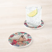 Dessous De Verre En Grès Photographie de Keepsaké du cardinal rouge (Côté)