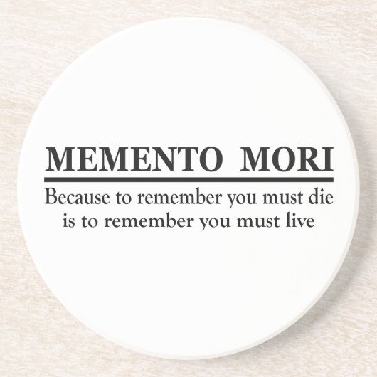 Dessous De Verre En Grès Phrase latine - Memento Mori (Devant)