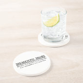Dessous De Verre En Grès Phrase latine - Memento Mori (Côté)