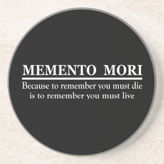 Dessous De Verre En Grès Phrase latine - Memento Mori (Devant)