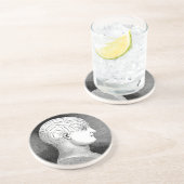 Dessous De Verre En Grès Phrénologie (Côté)