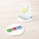 Dessous De Verre En Grès Physiothérapeute d'amour de paix (Côté)