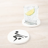 Dessous De Verre En Grès Pictogramme de curling (Côté)