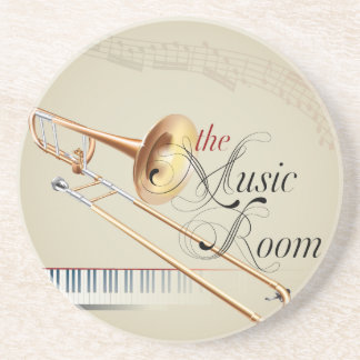 Dessous De Verre En Grès Pièce de musique de trombone