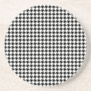 Dessous De Verre En Grès Pied de fond noir et blanc