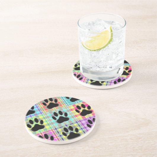 Dessous De Verre En Grès Pied Motif de chien (Côté)