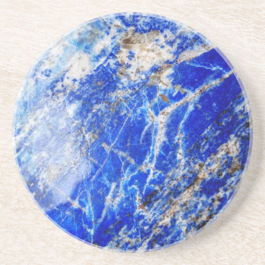 Dessous De Verre En Grès Pierre de marbre bleu moderne et chic (Devant)
