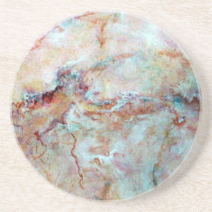 Dessous De Verre En Grès Pierre en marbre rose