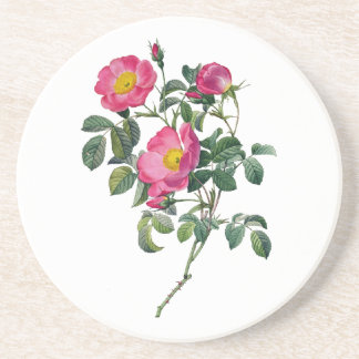 Dessous De Verre En Grès Pierre Joseph Redoute Roses