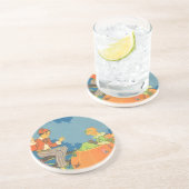 Dessous De Verre En Grès Pierre Pierre Mangeur de Citrouille, Comptine de N (Côté)