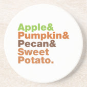 Dessous De Verre En Grès Pies de vacances ~ Fête Noël Thanksgiving Noël (Devant)